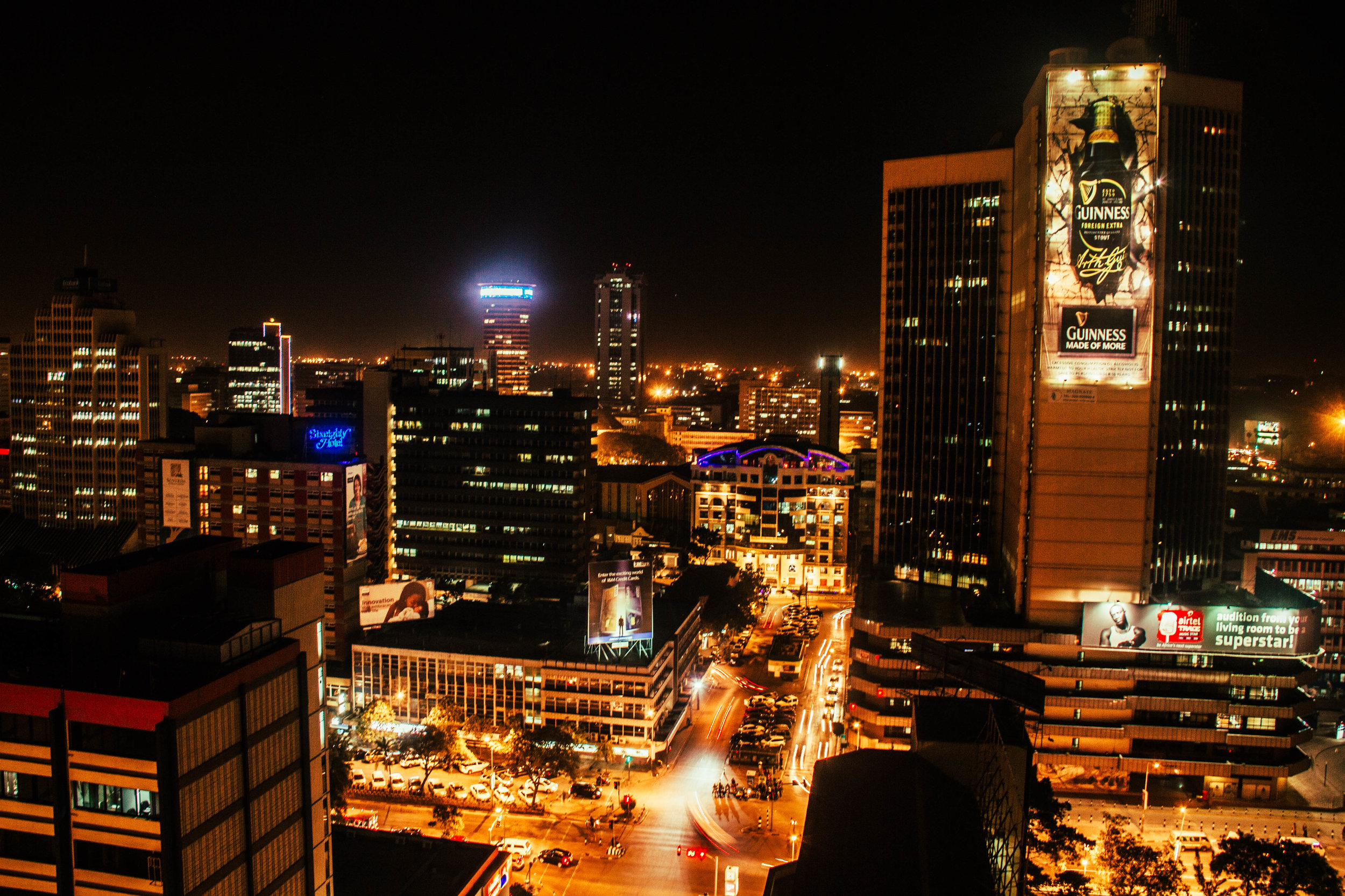 Night sky over Kenyan landscape